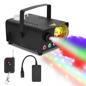 1Pc Fog Machine With Disco Ball RGB Lights 600W 6000CFM Smoke Machine With 8 Colorful Lighting Effects Wireless Remote Control For Party Wedding Stage