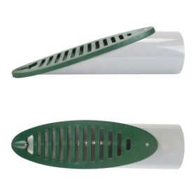 1Pc 4Inch Green Angled Yard Drainage Pipe With Sloped Grate Yard Drain Emitter For Sump Discharge Downspout Extensions Inlet Outlet Yard Drain Compati