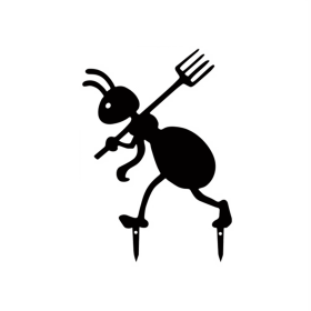 Decorative Iron Ant Garden Stake,Outdoor Metal Yard Art For Lawn, Patio,Backyard