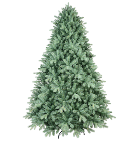 Artificial 6ft Blue Green Tint Christmas Tree With 1878 PE PVC Mixed Branch Tips, Memory Wire Iron Wire, Hinged Premium & Foldable Base For Indoor Hol