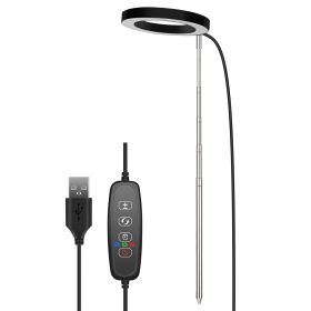 1Pc Plant Grow Light LED Full Spectrum Circle Growing Lamp With 3-9-12Hours Auto Timer Setting 9 Dimmable Brightness Height Adjustable For Indoor Plan