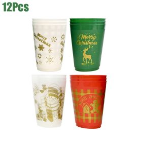 12Pcs Christmas Drink Cups