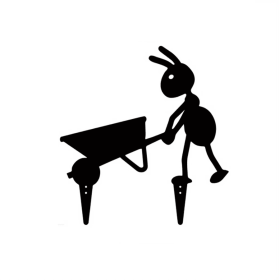 Decorative Iron Ant Garden Stake - Outdoor Metal Yard Art For Lawn, Patio
