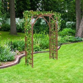 7FT Dark Brown Garden Arch (Option: Dark Brown)
