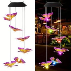 Solar Butterfly Wind Chime Light (Option: 2sets)